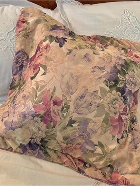 Martex liberty of London floral  Decorative Throw Pillow Cover -Cream Flowers